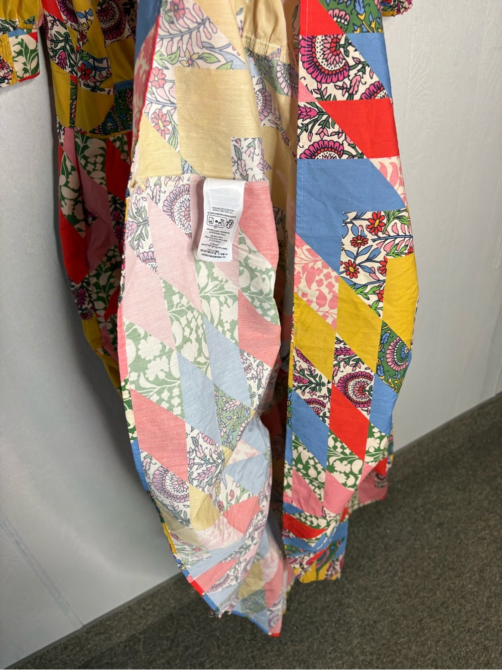 Boden Bella Puff Sleeve Geometric V Neck MIDI Dress Size US 14R - Picture 11 of 14